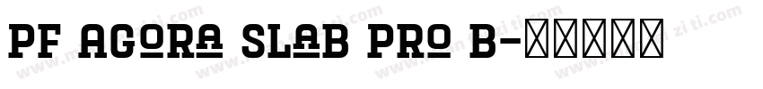 PF Agora Slab Pro B字体转换